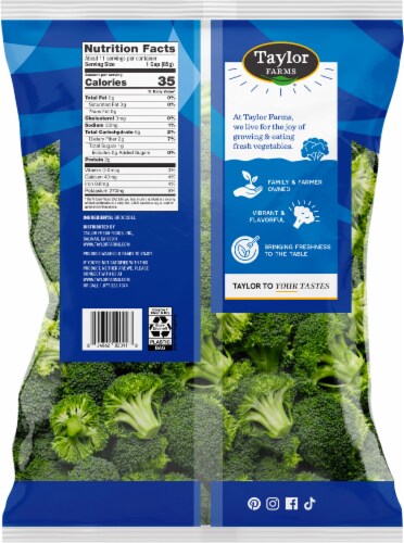 Taylor Farms® Broccoli Florets Perspective: back