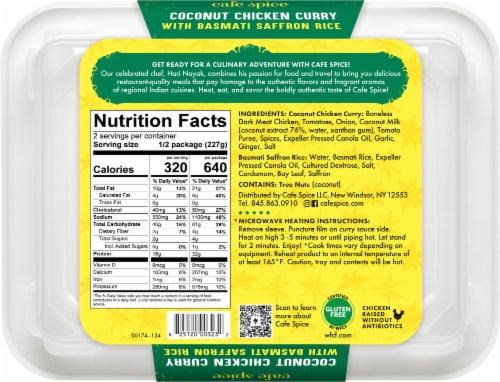 Cafe Spice® Chicken Coconut Curry Combo Perspective: back