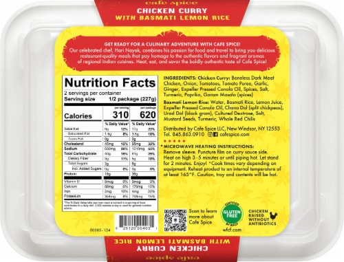 Cafe Spice® Chicken Curry with Lemon Rice Perspective: back