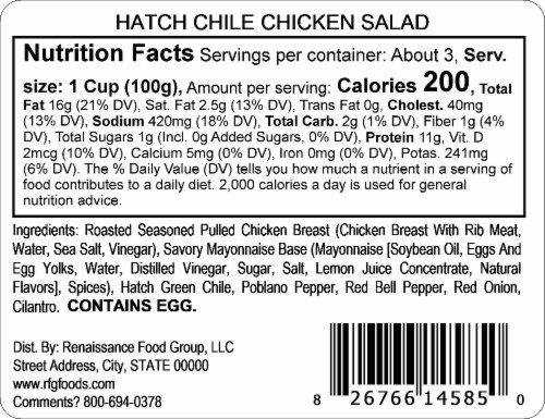 Garden Highway Hatch Chile Chicken Salad Perspective: back