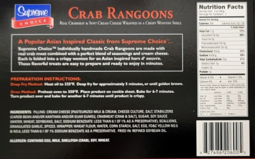 Supreme Choice™ Crab Rangoons Perspective: back
