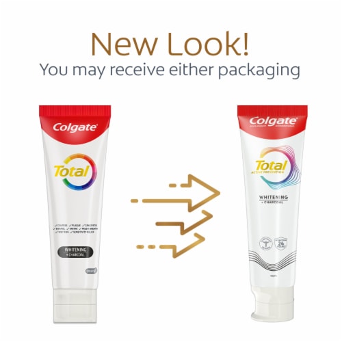 Colgate Total Active Prevention Whitening and Charcoal Toothpaste in Mint Perspective: back