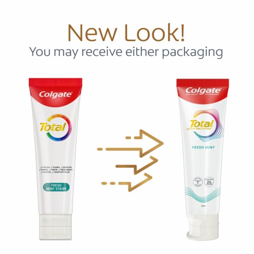 Colgate Total Active Prevention Fresh Mint Toothpaste Perspective: back