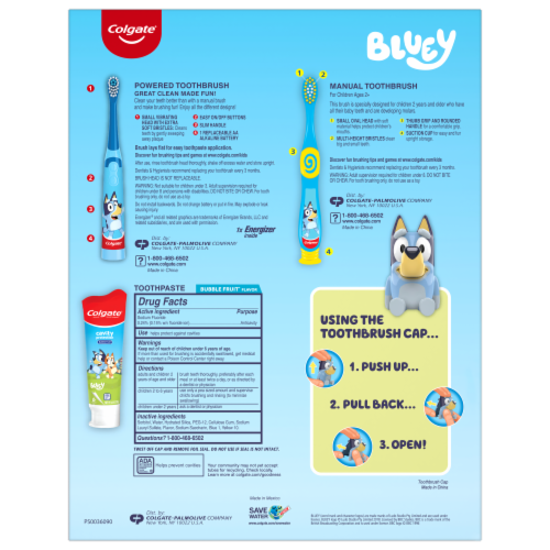 Colgate® Bluey Brushtastic Gift Set Perspective: back