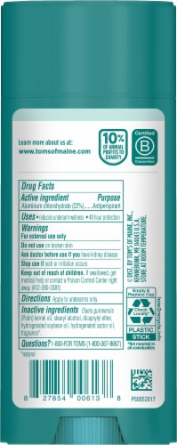 Tom’s of Maine Cucumber Aloe Antiperspirant For Women and Men Cucumber Aloe Perspective: back