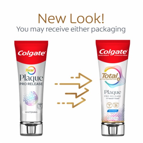 Colgate Total Plaque Pro Release Whitening Toothpaste Perspective: back