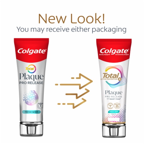 Colgate Total Plaque Pro Release Fresh Mint Toothpaste Perspective: back