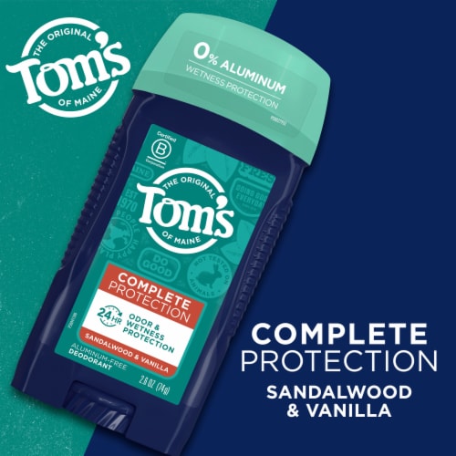 Tom's of Maine Complete Sandalwood and Vanilla Protection Deodorant Perspective: back