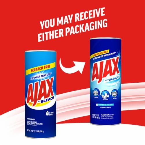 Ajax Powder Cleanser with Bleach Scratch Free Formula Perspective: back