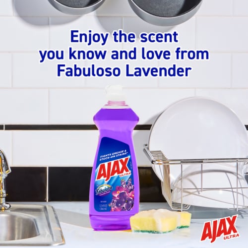 Ajax Ultra with Fabuloso Lavender Scent Liquid Dish Soap Perspective: back
