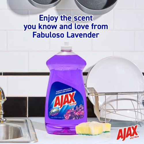 Ajax Ultra with Fabuloso Lavender Scent Liquid Dish Soap Perspective: back