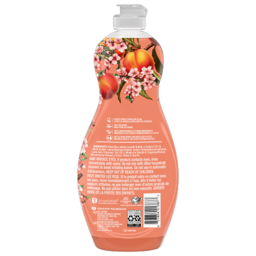 Palmolive Ultra Strength Peach Blossom Scent Liquid Dish Soap Perspective: back