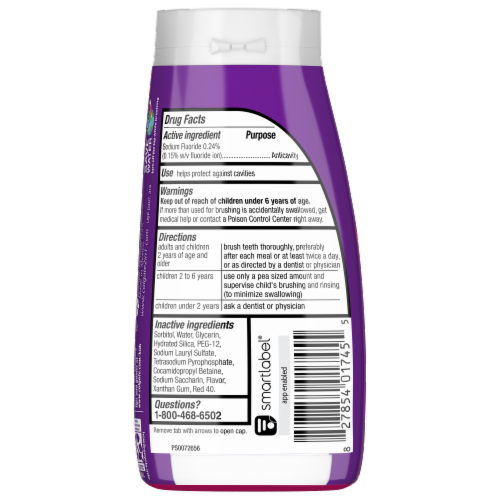 Colgate Liquid Gel Strawberry Burst Toothpaste Perspective: back