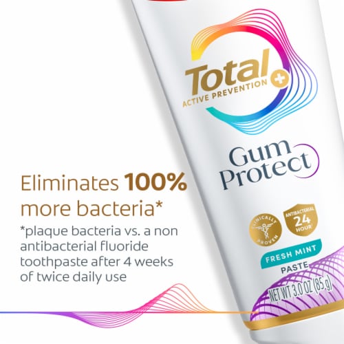 Colgate Total Active Prevention Gum Protect Fresh Mint Toothpaste Perspective: back
