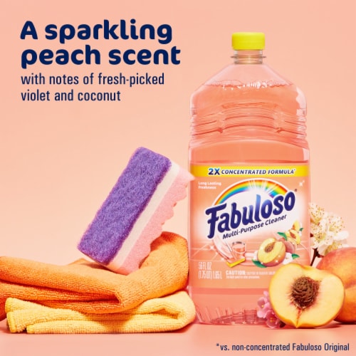 Fabuloso Multi Purpose Cleaner 2X Concentrated Formula Floor Cleaner Peach Scent 56 fl oz Perspective: back