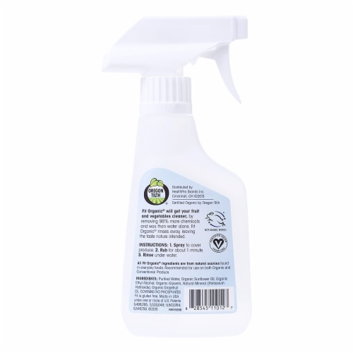Fit Organic Fruit & Vegetable Wash Perspective: back