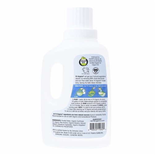 Fit Organic Fruit & Vegetable Wash Perspective: back