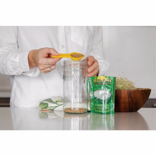Masontops Wide Mouth Single Mason Jar Sprouting Kit Perspective: back