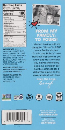 Bobo's® Maple Pecan Oat Bars Perspective: back