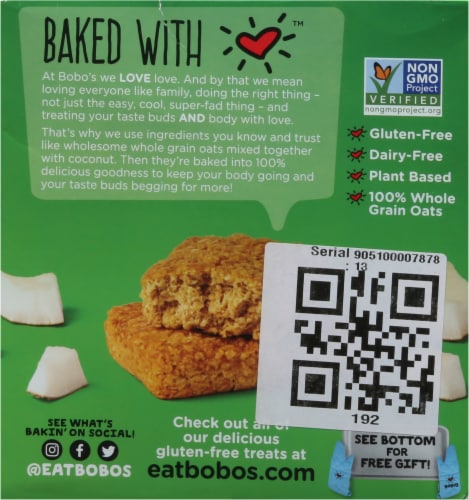 Bobo's® Coconut Oat Bars Perspective: back