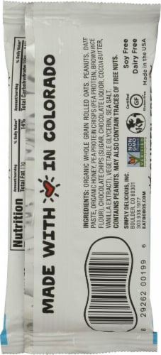Bobo's® Chocolate Chip Peanut Butter Protein Bar Perspective: back