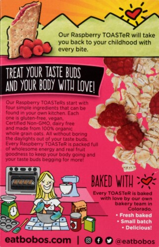 Bobo's® Toasters Raspberry Pastries Perspective: back
