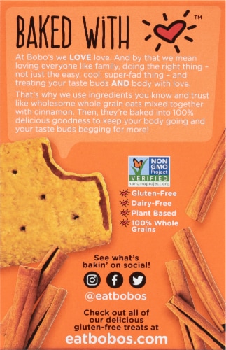 Bobo's® Cinnamon Brown Sugar Toaster Pastries Perspective: back
