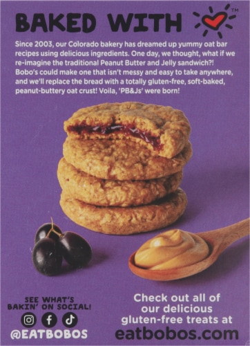 Bobo's® Grape Peanut Butter and Jelly Snack Bars Perspective: back
