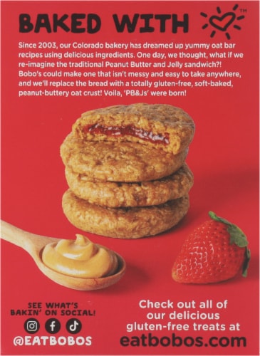 Bobo's® Strawberry Peanut Butter and Jelly Snack Bars Perspective: back