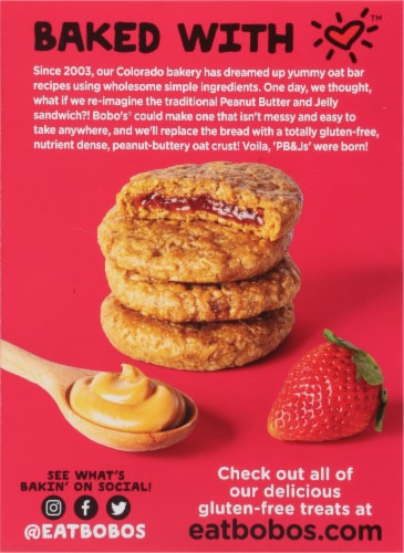 Bobo's® Strawberry Peanut Butter and Jelly Snack Bars Perspective: back