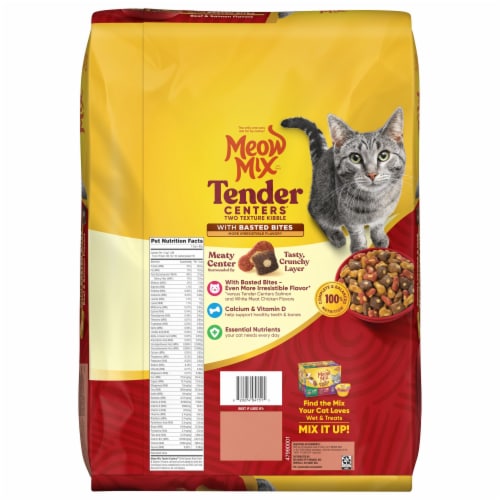 Meow Mix® Tender Centers® Basted Bites Dry Cat Food  - Beef & Salmon Perspective: back