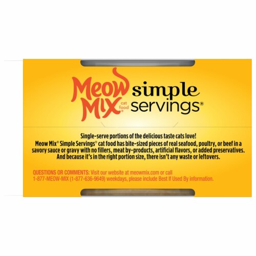 Meow Mix Simple Servings Tuna & Ocean Whitefish Wet Cat Food Perspective: back