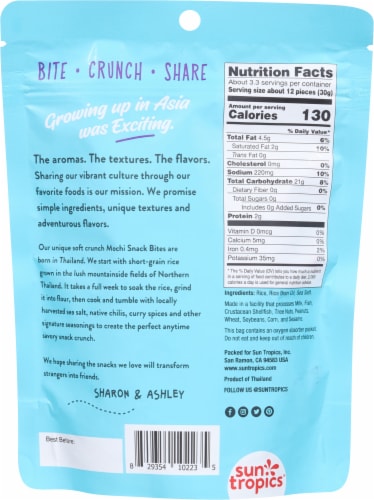 Sun Tropics® Mochi Sea Salt Snack Bites Perspective: back