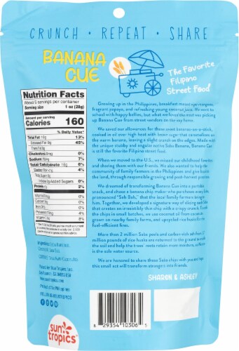 Sun Tropics Island Sea Salt Saba Banana Chips Perspective: back