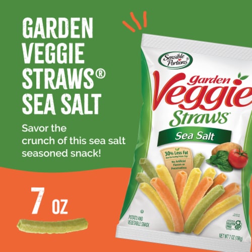 Sensible Portions® Veggie Straws™, Gluten-Free – Sea Salt Flavor Perspective: back