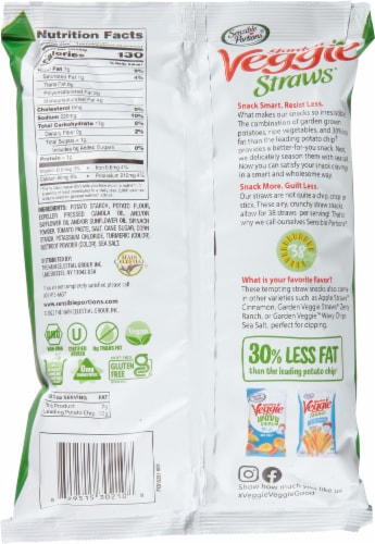 Sensible Portions® Sea Salt Garden Veggie Straws Perspective: back
