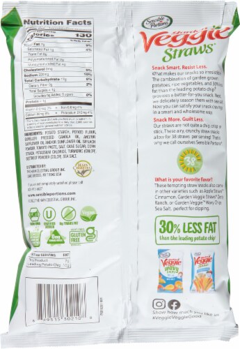 Sensible Portions® Sea Salt Garden Veggie Straws Perspective: back