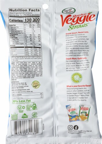 Sensible Portions® Garden Veggie Zesty Ranch Straws Perspective: back
