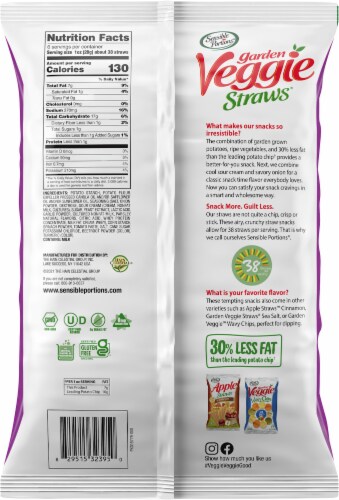 Sensible Portions® Sour Cream & Onion Garden Veggie Straws® Perspective: back