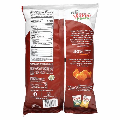  Sensible Portions Garden Veggie Chips, Sea Salt, Snack Size, 1  Oz (Pack of 24)