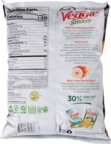 Sensible Portions Screamin' Hot Veggie Straws® Perspective: back