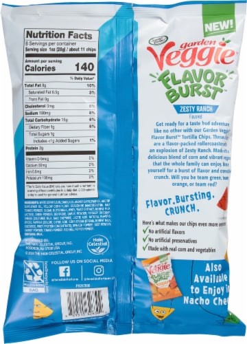 Sensible Portions® Zesty Ranch Tortilla Chips Perspective: back