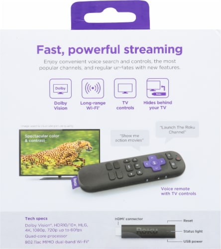 Roku® Streaming Stick® 4K Streaming Player Perspective: back