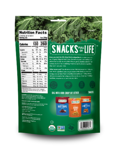 Rhythm™ Superfoods Organic Original Kale Chips Perspective: back