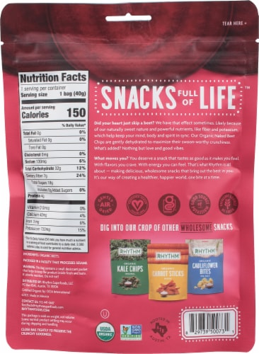 Rhythm® Organic Naked Beets Chips Perspective: back