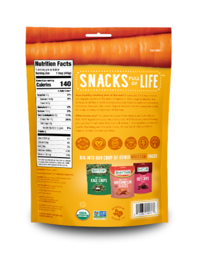 Rhythm™ Organic Naked Carrot Sticks Perspective: back