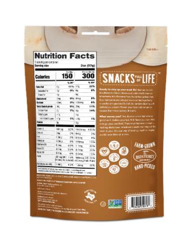 Rhythm® Gluten Free Sea Salt Mushroom Crisps Perspective: back