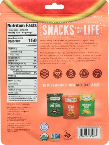Rhythm® Superfoods Organic Watermelon Slices Perspective: back