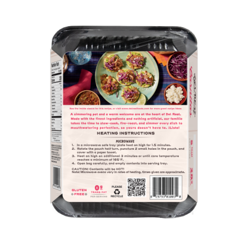 Del Real™ Foods Gluten Free Slow-Cooked Pork Carnitas Perspective: back
