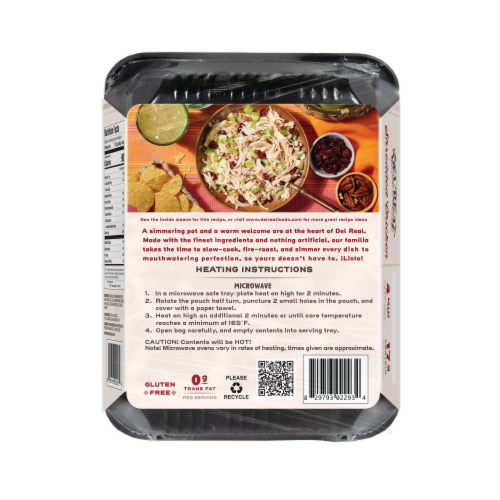 Del Real Foods® Pollo Deshebrado Shredded Chicken Perspective: back